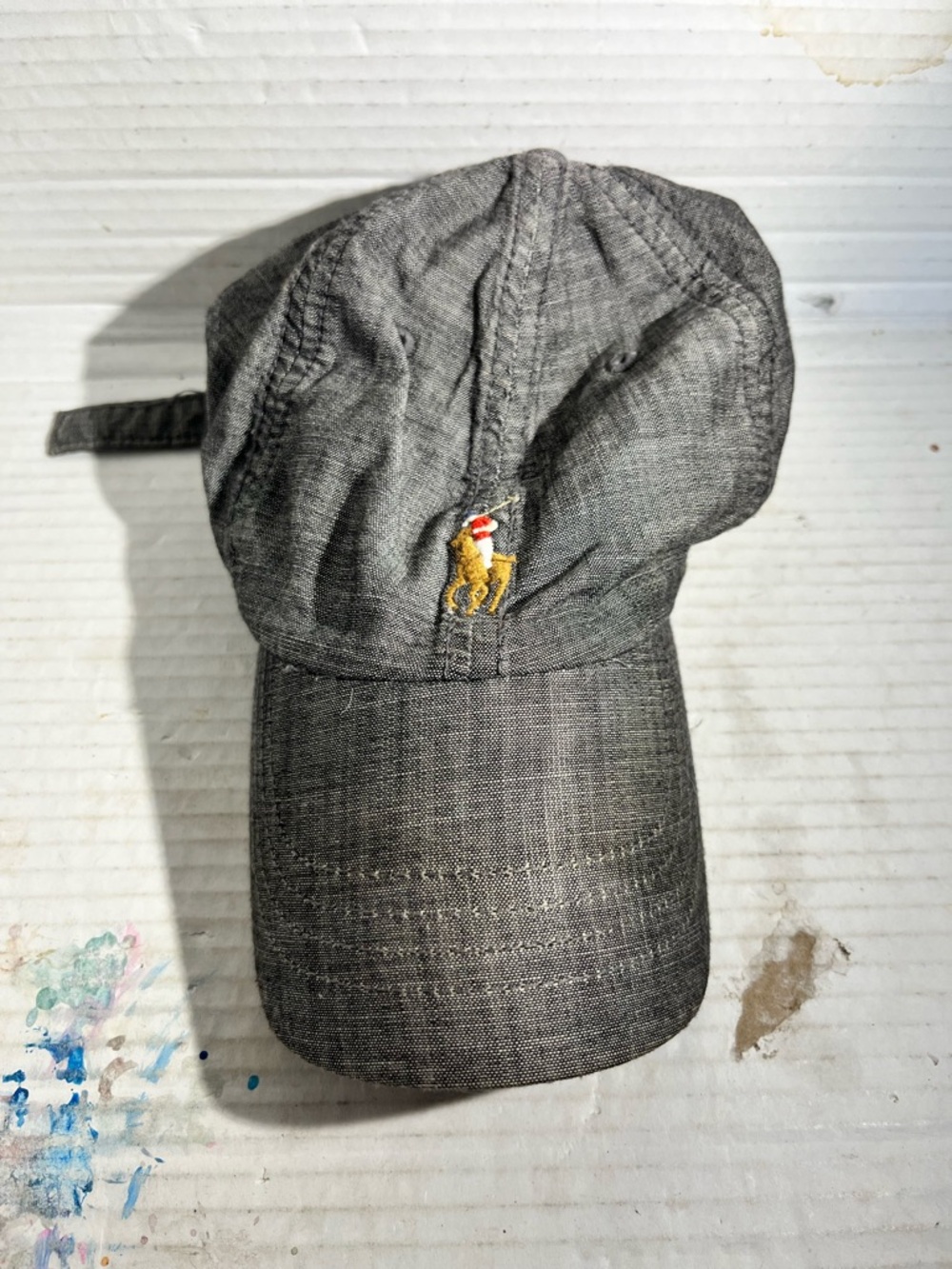 Polo by Ralph Lauren Charcoal Gray Polo Player Embroidered Cap